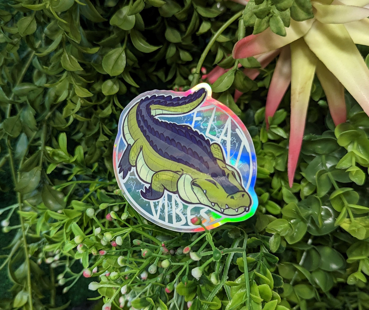 Flat Vibes Gator Sticker