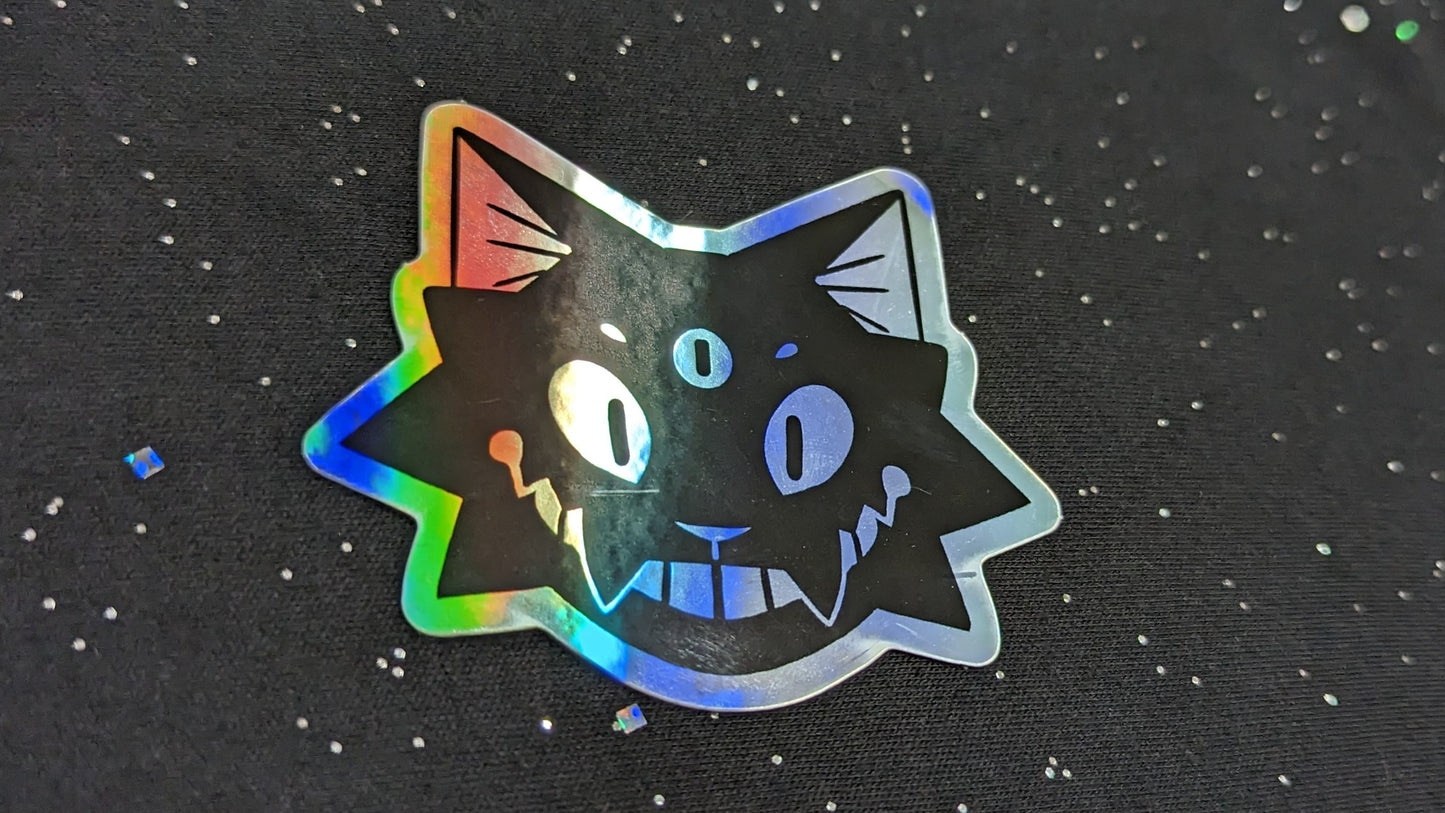 Holographic Creep Cat Sticker