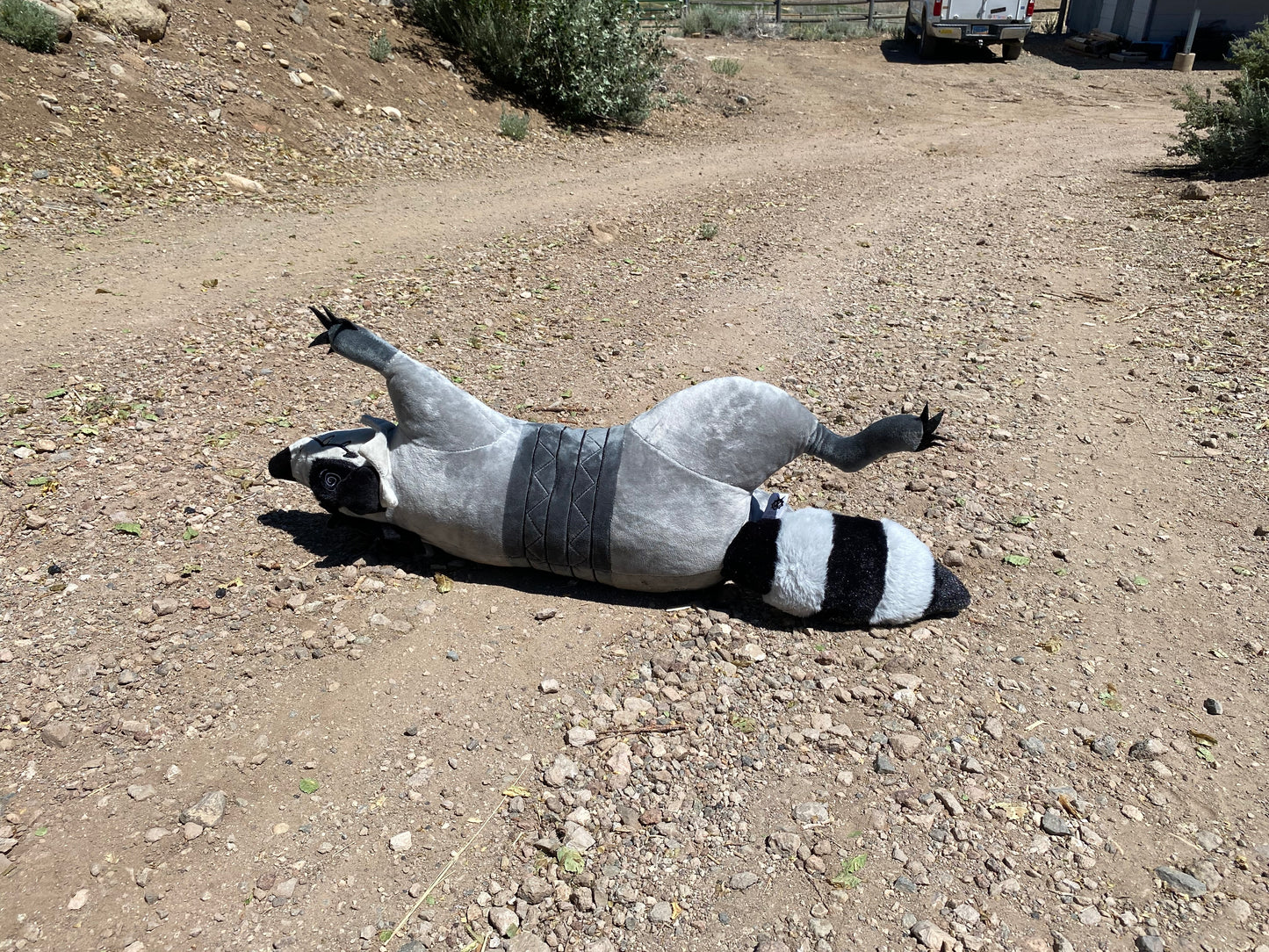 Weighted Roadkill Raccoon Plush