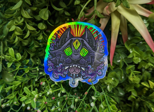 Creep Cat Psychedelic Sticker