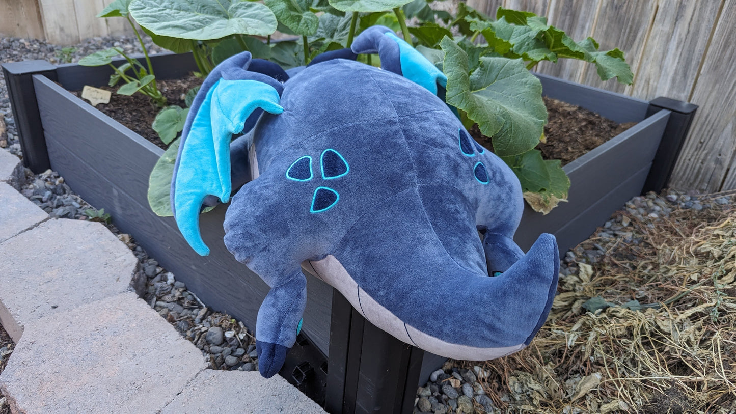 Sleepy Time Dragon - Deep Blue