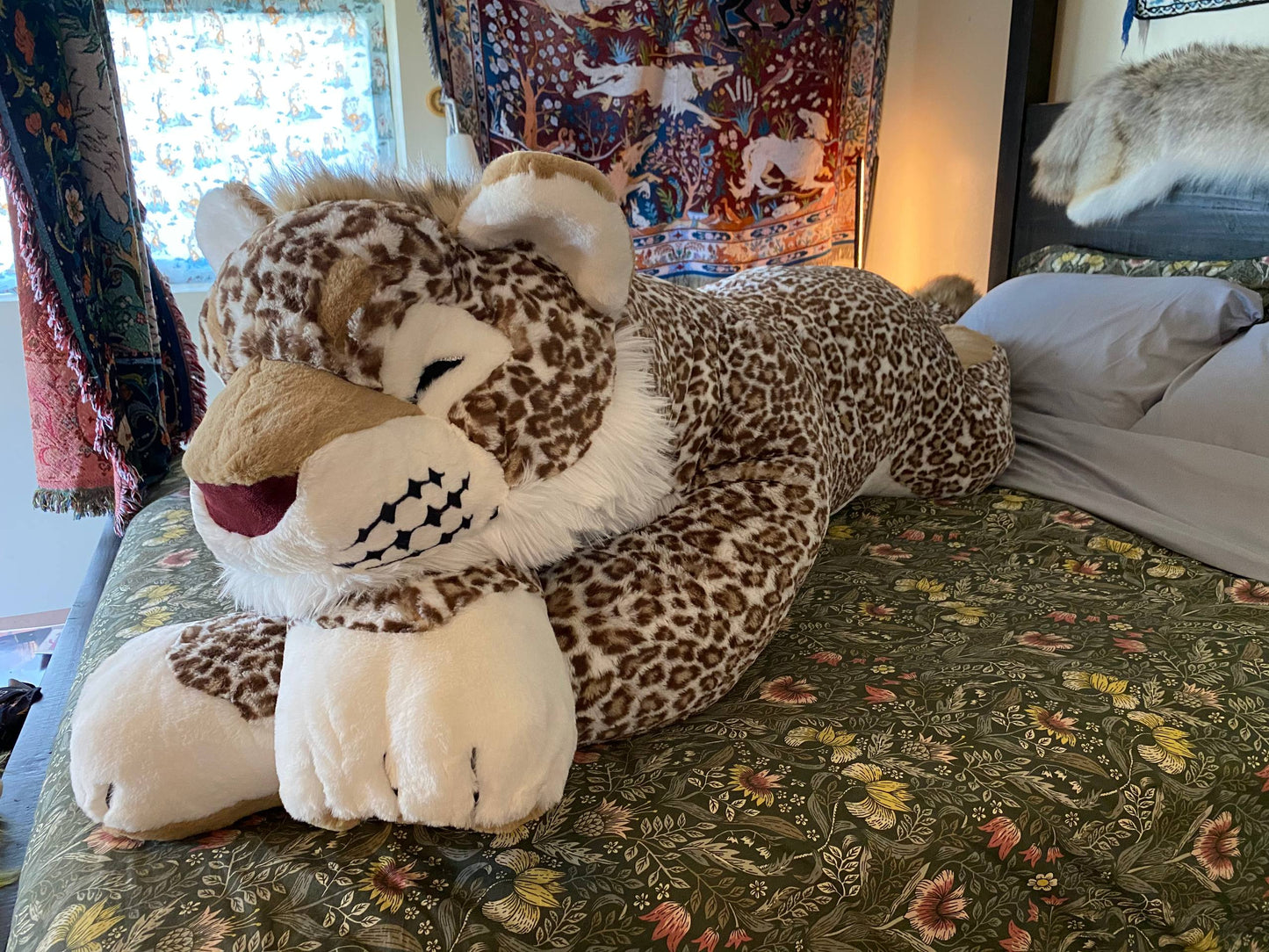 GIANT Big Cat Plush- Strawberry Leopard - Made to Order