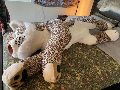 GIANT Big Cat Plush- Strawberry Leopard - Made to Order