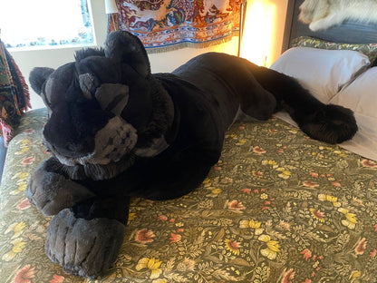 GIANT Big Cat Plush- Panther - Made to Order