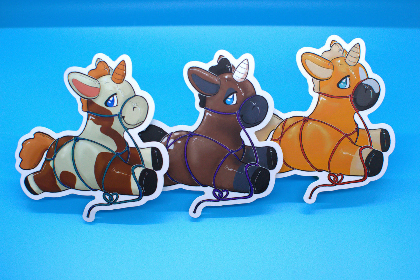 Tied-Up Unicorn Stickers