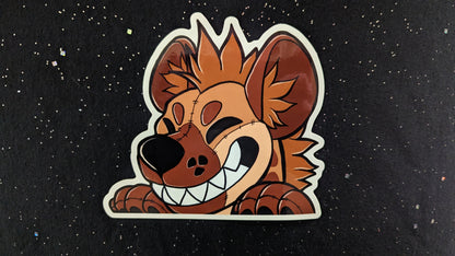Hyena Window Peeker sticker