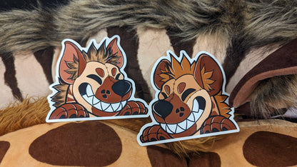Hyena Window Peeker sticker