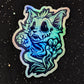 Blue Ghost Creep Cat Sticker