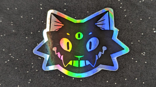 Holographic Creep Cat Sticker