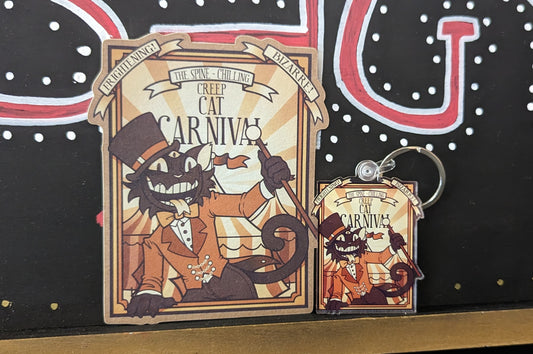 "Creep Cat Carnival" Keychain/Sticker