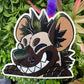 Hyena Window Peeker sticker