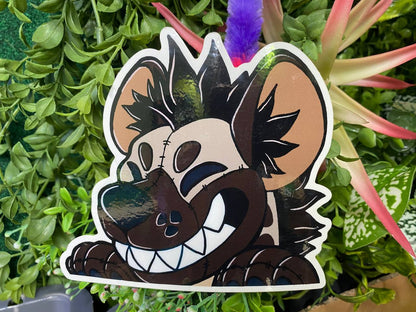 Hyena Window Peeker sticker