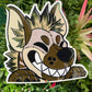 Hyena Window Peeker sticker