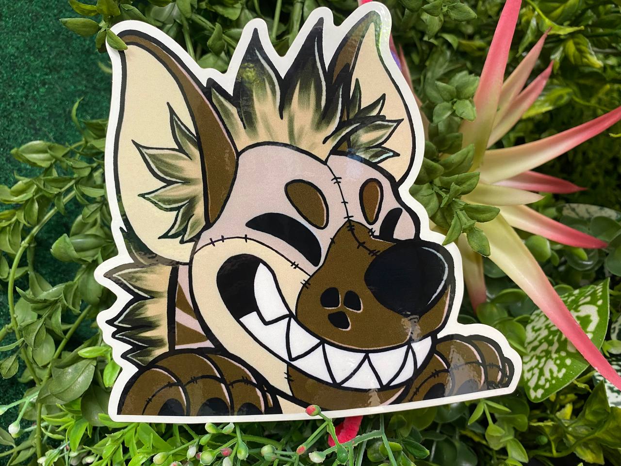 Hyena Window Peeker sticker