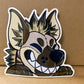Hyena Window Peeker sticker