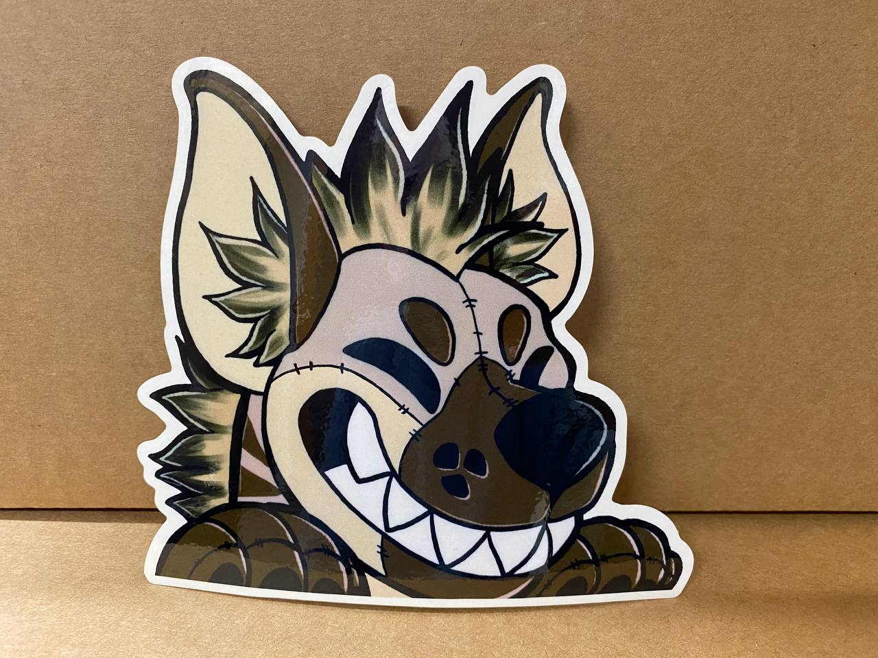 Hyena Window Peeker sticker